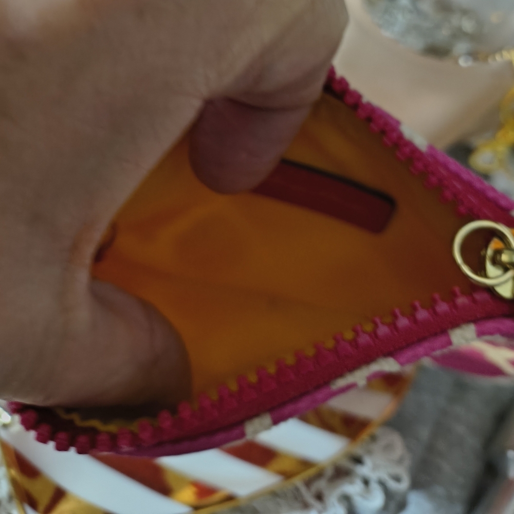 Dooney & Bourke Pink and White Geometric Clutch - Picture 3 of 3